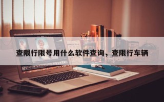 查限行限号用什么软件查询，查限行车辆