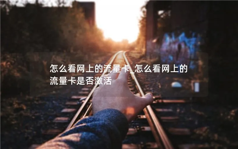 怎么看网上的流量卡_怎么看网上的流量卡是否激活-第1张图片