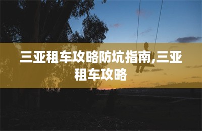 三亚租车攻略防坑指南,三亚租车攻略-第1张图片